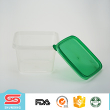 Durable plastic material take away food containers with lid